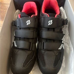 NEW Peloton Black and Red Cycling Shoes